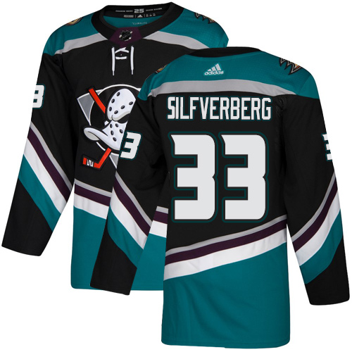 Men's Adidas Anaheim Ducks #33 Jakob Silfverberg Black Stitched NHL Jersey